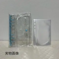 バインダー クリア シール帳 6穴 透明 リフィル付 A6 コレクション 収納