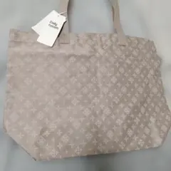 新品✯Daily　russet　モノグラム　トートバッグ　コットン 　ベージュ