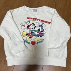 8 Disney ミッキー＆ミニートレーナー 110 裏起毛