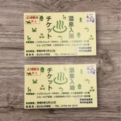 新温泉町 温泉入浴チケット 2枚