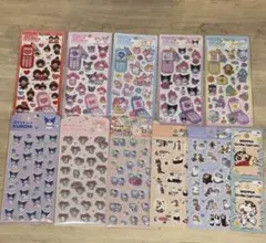 平成はっぴーフォン　マイメロクロミ　モンチッチ　他　ぷくっとシール　まとめ売り