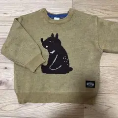 futafuta クマ刺繍 ニットセーター 90