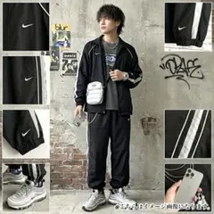 未使用級 NIKE 00's y2k ウインドブレーカー 上下 ブラック