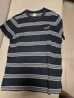 Hollister ネイビー/ホワイトストライプ Tシャツ M