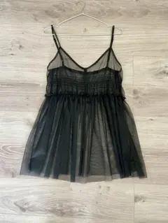 シースルーブラックキャミソール