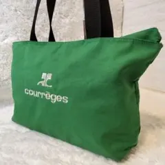 Courreges クレージュ トートバッグ ナイロン グリーン緑 A4 大容量のサムネイル
