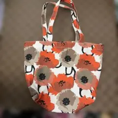 花柄 キャンバス トートバッグ エコバッグ