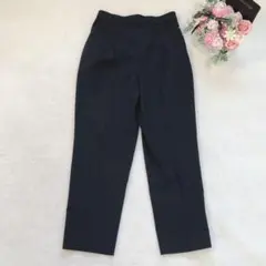 グローバルワーク シンプルパンツ レディースボトム ベーシック タック 無地 紺