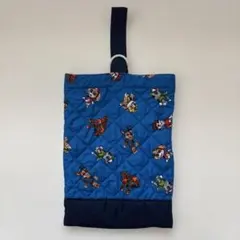 パウパトロール シューズバッグ 青色 キルティング