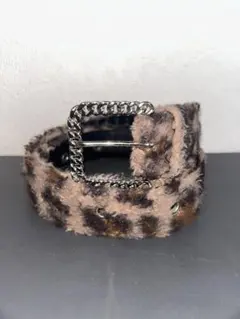 A.F.B Fur Belt afb ファー レオパード 豹 柄 ベルト