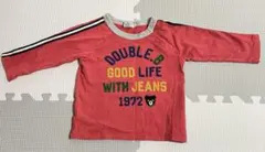 お値下げ美品　ミキハウス　DOUBLE.B レッド Tシャツ Bくん90cm