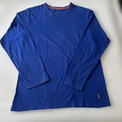 Polo Ralph Lauren ブルーオレンジ長袖シャツ Lサイズ