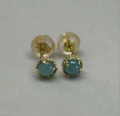 K18】パライバトルマリン ピアス ネオンブルー 18K - メルカリ