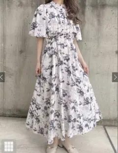 GRL 花柄フレアスリーブワンピース nr357 ポケットあり