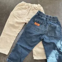 110 コーデュロイズボン＆デニム2点セット