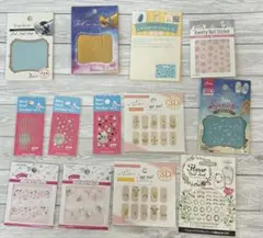 3Dジュエリーネイル、ネイルシールセット　13枚セット