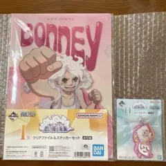 ワンピース一番くじ ボニー クリアファイル & ステッカー キーホルダー