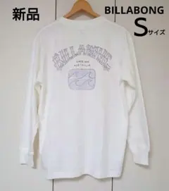 BILLABONG 長袖プリントTシャツSサイズホワイト／新品 正規品