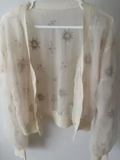 スナイデル　SNIDEL アイボリー 刺繍入り カーディガン 長袖のサムネイル