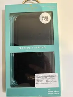 ケイトスペード iPhoneXS Max手帳型カバー 黒い透かしの薔薇の模様