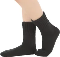 在庫処分✨ソックス 裏起毛 靴下 メンズ 紳士 24-26cm チャコール 無地