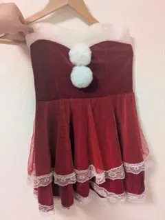 サンタコス　キャバ　リボン　チュール　レース