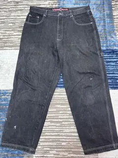 VIBES JEAN ブラックデニム ワークパンツ ダメージ　90s Y2K