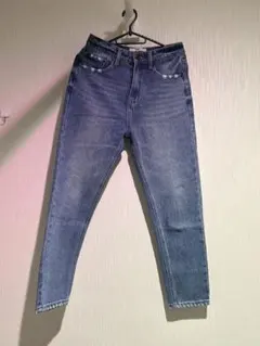 GRL ハイウエストテーパードデニムパンツ