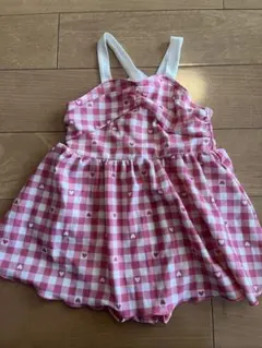 バースデイ ハート ギンガム チェック ワンピース 水着 90