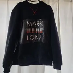 MARK&LONA 48(L) 黒 ブラック 長袖クルーネック ボアプルオーバー