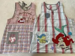 保育士エプロン　アリエルとマロンクリーム