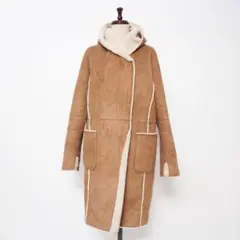 アナザーエディション フェイクムートンガウンコート キャメル M *KD164