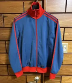 アディダス adidas ジップアップジャケット 青×赤