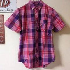 Design Tshits Store glaniph ピンクチェックシャツのサムネイル