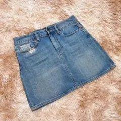 ギャップ Gap（2/26）デニムミニスカート ブルー 台形 定番 春夏