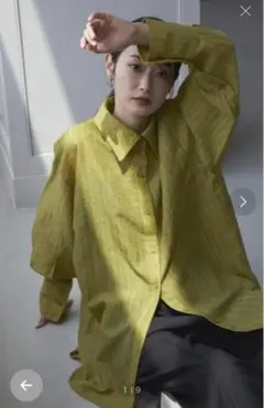 美品feepur2wayシアーストライプシャツ