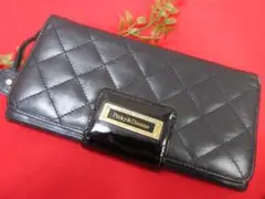 （クAA3450）ピンキー＆ダイアン　レディース長財布　ブラック　キルティング