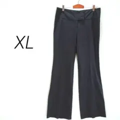 美脚✨インポート✨ワイドパンツ きれいめストレート グレー【XL】01-144