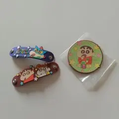 クレヨンしんちゃん ラバーケーブルクリップ 、コースターセット