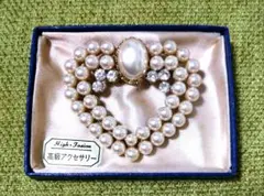 パール　ブローチ　ハート　結婚式　パーティー　セレモニー　入学式　卒業式