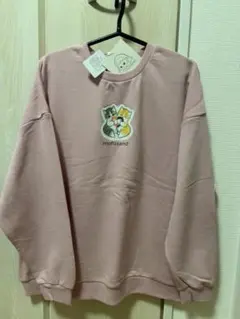 mofusand 猫刺繍 ピンクスウェット