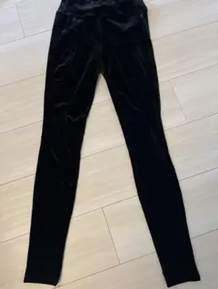 GAP ブラック ベルベット ロングパンツ XSのサムネイル