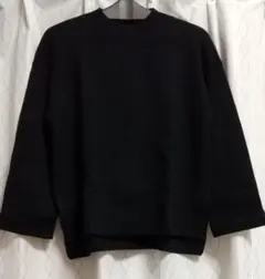 DRESKIP ミラノリブモックネック ニット ブラック