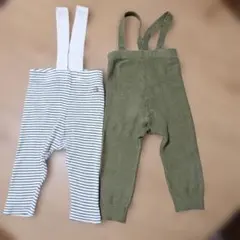サスペンダー付きレギンス2点セット