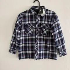 男の子　チェック　シャツ　襟付き　130 新品タグ付き　綿100% 二重　新品