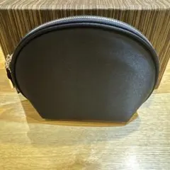 レクサス 黒 円形ポーチ ダブルファスナー