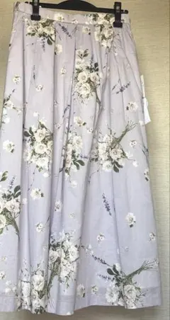 未使用タグ付✨pas de calais 現行 植物ブリント デザインスカート