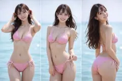 AI 美女 A4 アート ポスター コスプレ ギャル OL 巨乳 美乳