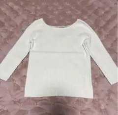 ［極美品］プロポーションボディードレッシング 七分袖ニット 白 フリー