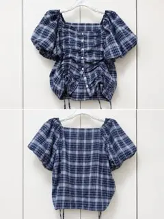 Heather ヘザー　2WAYドロストブラウス